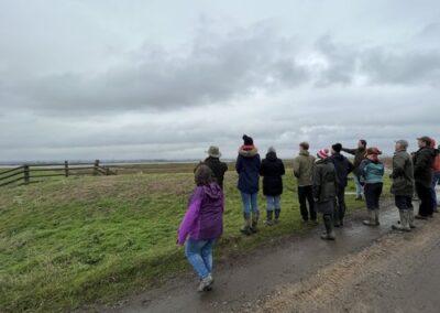 Walking to Elmley Marshes